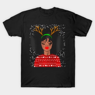 Womens Cute Holiday Festival Snow Day Party T-Shirt